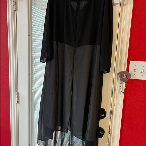 Asymmetrical Burgundy and White Dress - Picture 2 of 4